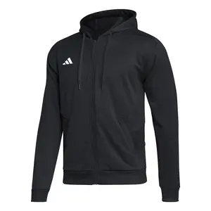 adidas Mens Hoodie Athletic Outerwear Casual Comfort Technology - Black