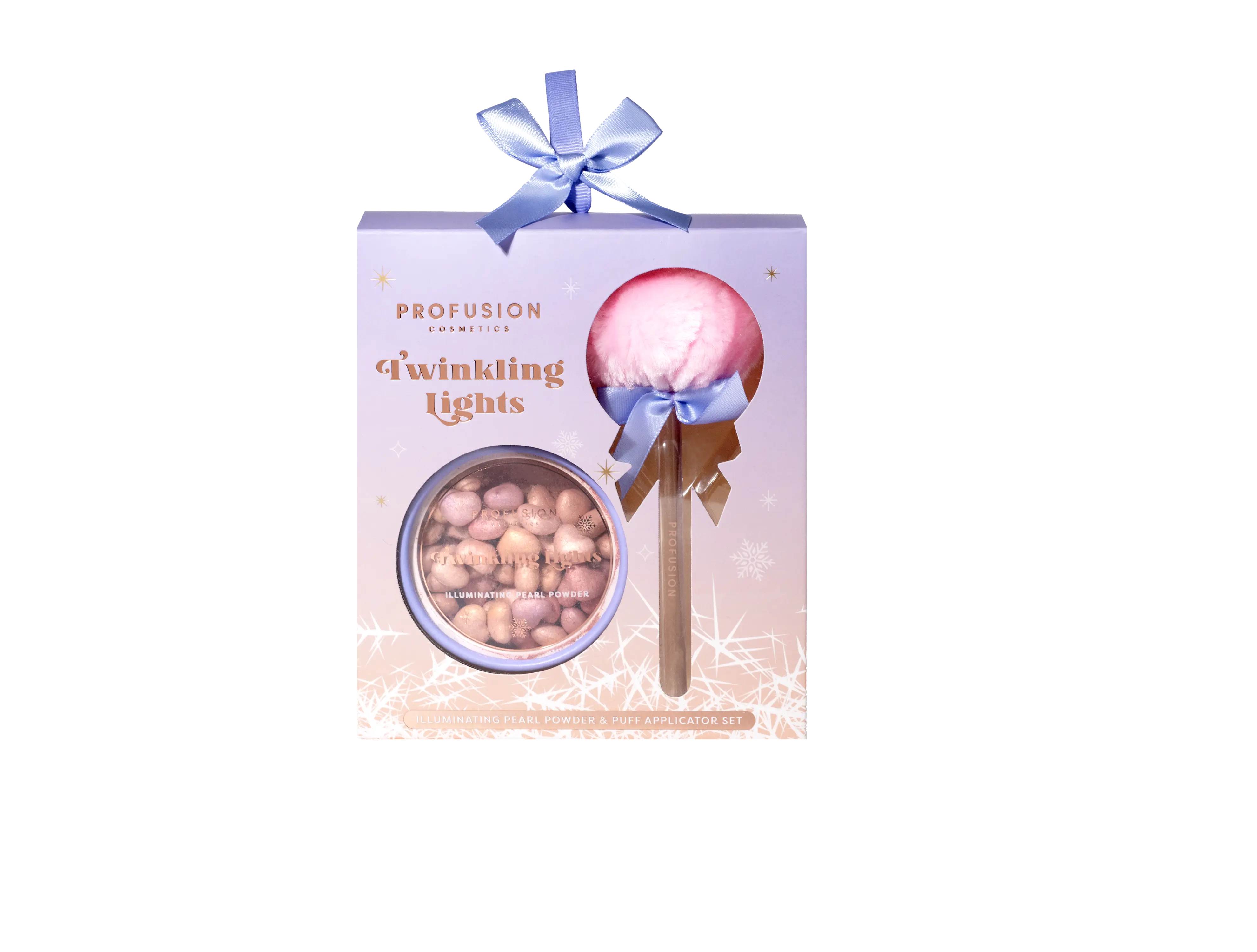 Frosted Snow Sparkle | Twinkling Lights Powder Puff Set
