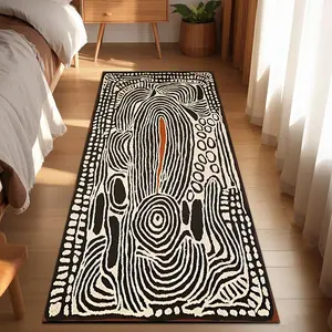 Abstract Pattern Floor Mat, Non-slip Soft Floor Carpet, Decorative Area Rug, Modern Abstract Rug for Home Living Room Bedroom Study Room, Vanity Decor Accessories