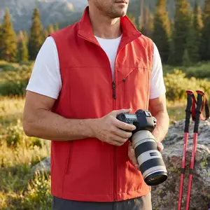 Men’s outdoor quick-dry vest with multiple pockets [Target audience]: outdoor photographers, fishing enthusiasts, hikers, and men for everyday casual wear; suitable for spring, autumn, and summer activities
