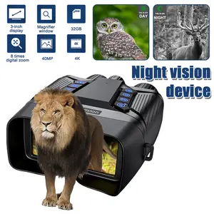 New Infrared Night Vision Binoculars, 4K UHD 40MP 8X Digital Zoom, 600M Range Tactical Binocular Telescope for Hunting