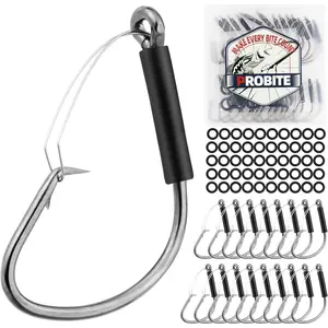 Weedless Wacky Rig Hooks – 35PCS/25PCS, Sharp Corrosion-Resistant Hooks for Bass Fishing, Perfect for Wacky Worm & Neko Rig