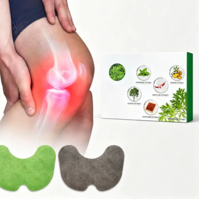 100pcs Knee Patches, Warming Herbal Patches Wormwood Extract Sticker Heat Patches for Knee, Back, Neck, Shoulder
