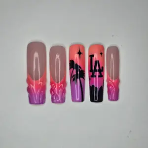 LA City Scape Airbrush Nail Stencil Pack