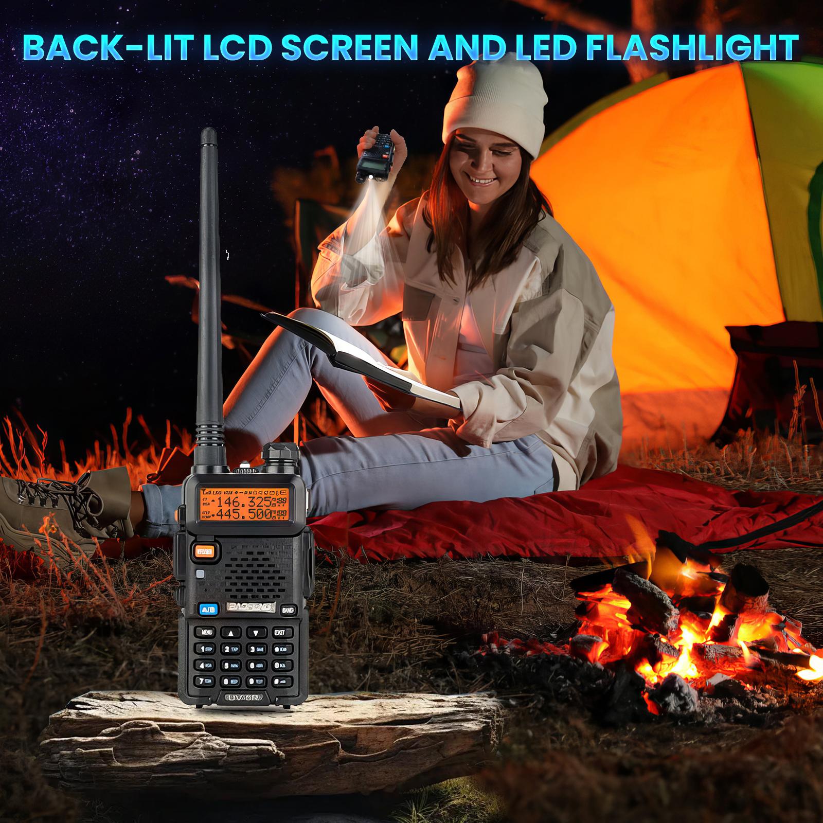 Baofeng UV-5R 8W Dual Band Two Way Radio Transceiver, USB Charging Long Range Supports CHIRP Portable Handheld Walkie Talkie, Wireless Electronic Gadgets, Digital Intercom, Compact, Device, Remote, Durable Handheld Ham Radio Transceiver
