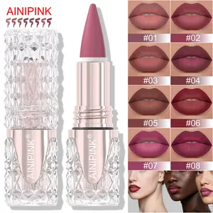 AINIPINK 8-color pointed tip lipstick,Long-Lasting Matte Lip Liner| Precision Tip, Waterproof & No-Transfer,24H Wear,Hydrating Formula