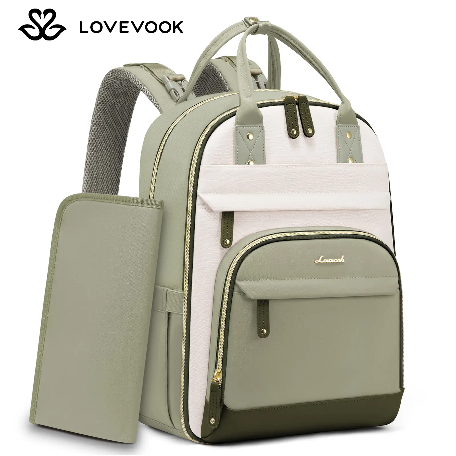 Light Green-Beige-Olive Green