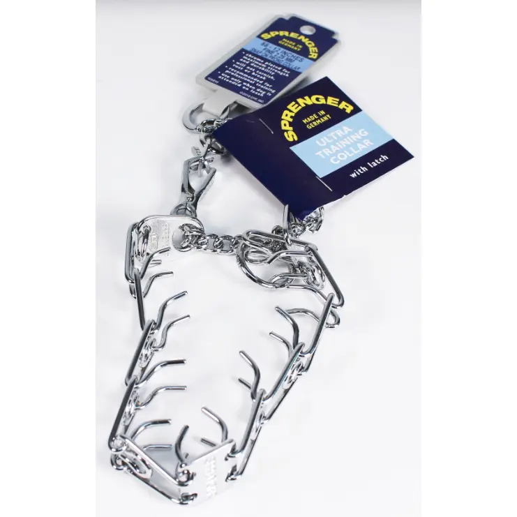 Herm Sprenger Ultra Chrome Prong Training Collar w/ Latch