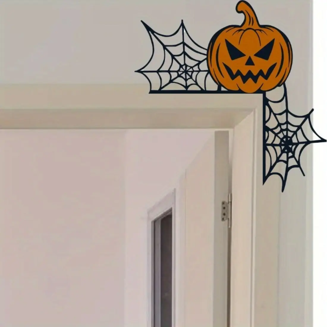 Vintage Metal Halloween Decoration, Ghost Pumpkin Wall Decor, Indoor Outdoor Hanging Ornament for Porch Garden Party Display