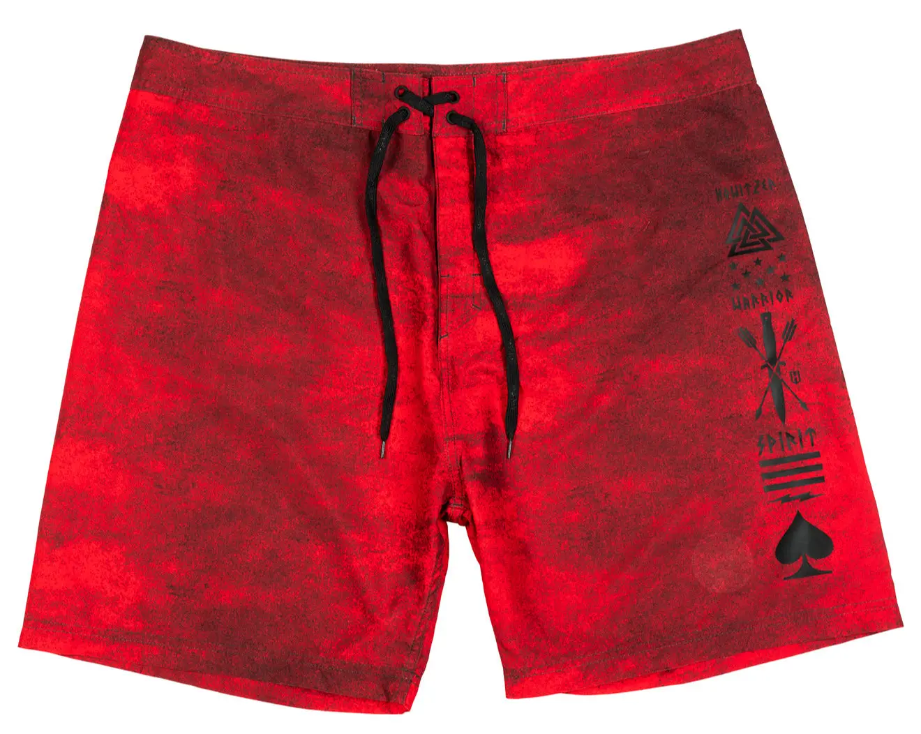 Howitzer Style Men's Board-short Viking, Polyester, Trunk, Back Pocket, Heat Transfers, Casual, Pockets Swimming Shorts, Drawstring Swim Shorts
