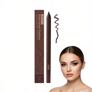 Zephoco 24HR Waterproof Eyeliner Pencil - Smudge-Proof & Fade-Resistant Gel Liner| Sharpenable Wooden Pencil for Sensitive Eyes| Smooth, Non-Tugging Formula, Plum Wine