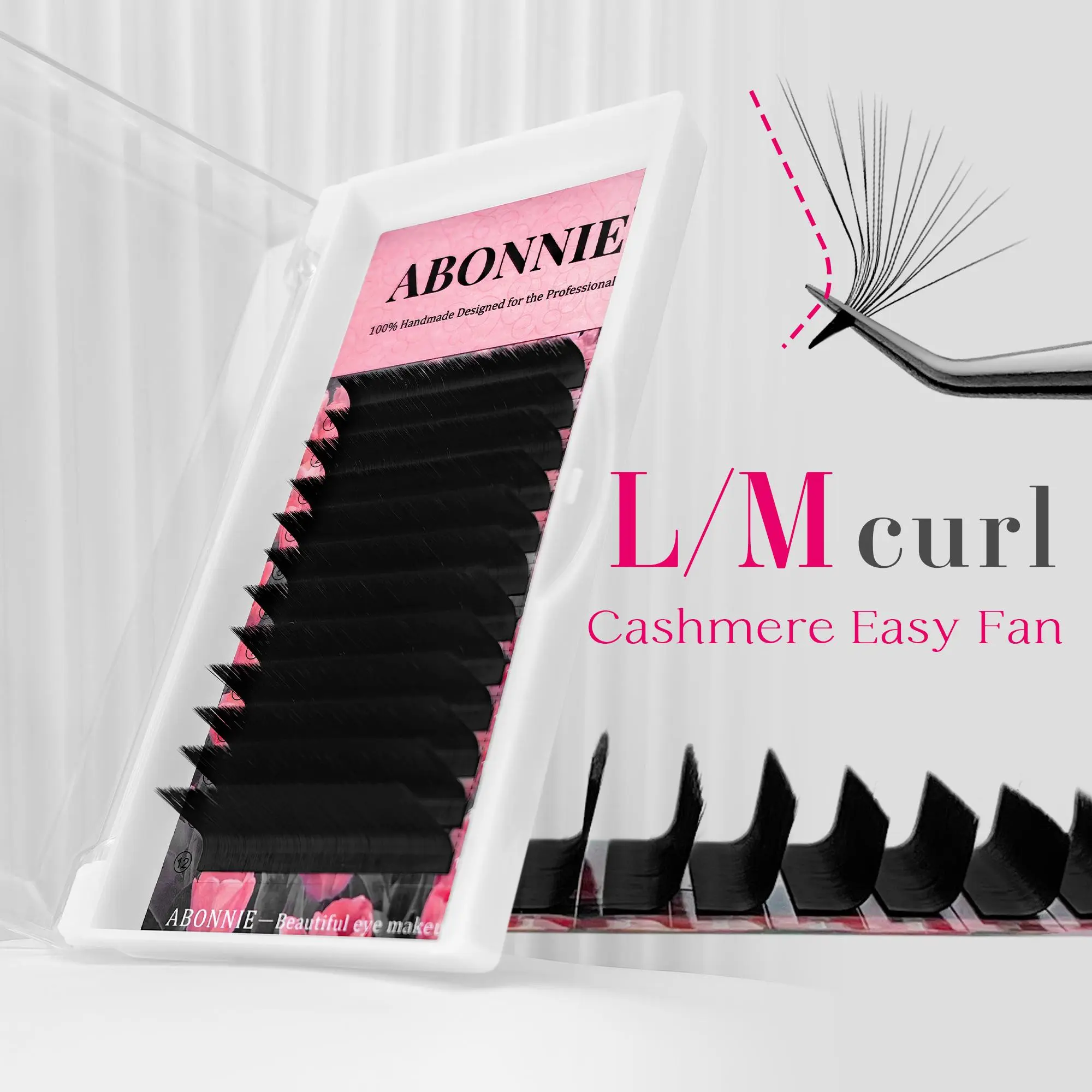 Abonnie L M Cashmere Easy Fan Eyelash Extensions Fox Lashes Mega Volume Eyelashes 2026 New