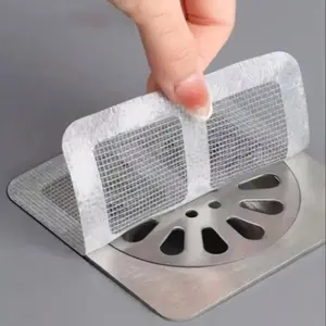 6/50 Piece Drain Filter Cover Set, Hair Catcher for Shower Drains, Disposable Bath Tub Stopper, Bathroom Accessories, Floor Sink Filter Mesh Sticker