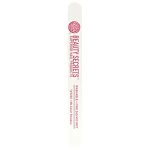 Beauty Secrets White Cushion Nail File - Acrylic Nail Care Tool, Smooth Manicure Supply for Adults