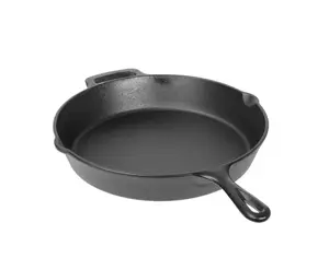 Heavy Duty Pre-Seasoned 12-Inch Cast Iron Skillet Oven Safe Black for Home & Professional Use Versatile Durable Kitchen Tool