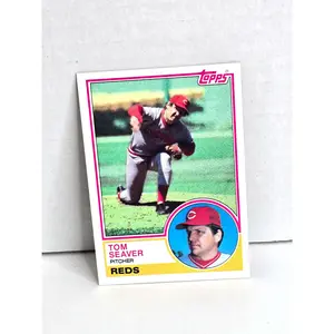 Tom Seaver Reds Baseball Card 1983 Topps No. 580