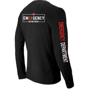 ED Unisex Round Neck T-Shirt, Customized Fitted Crew Neck Top for ER Nurse Techs, Emergency Department Graduation Gift, Menswear Streetwear Tops
