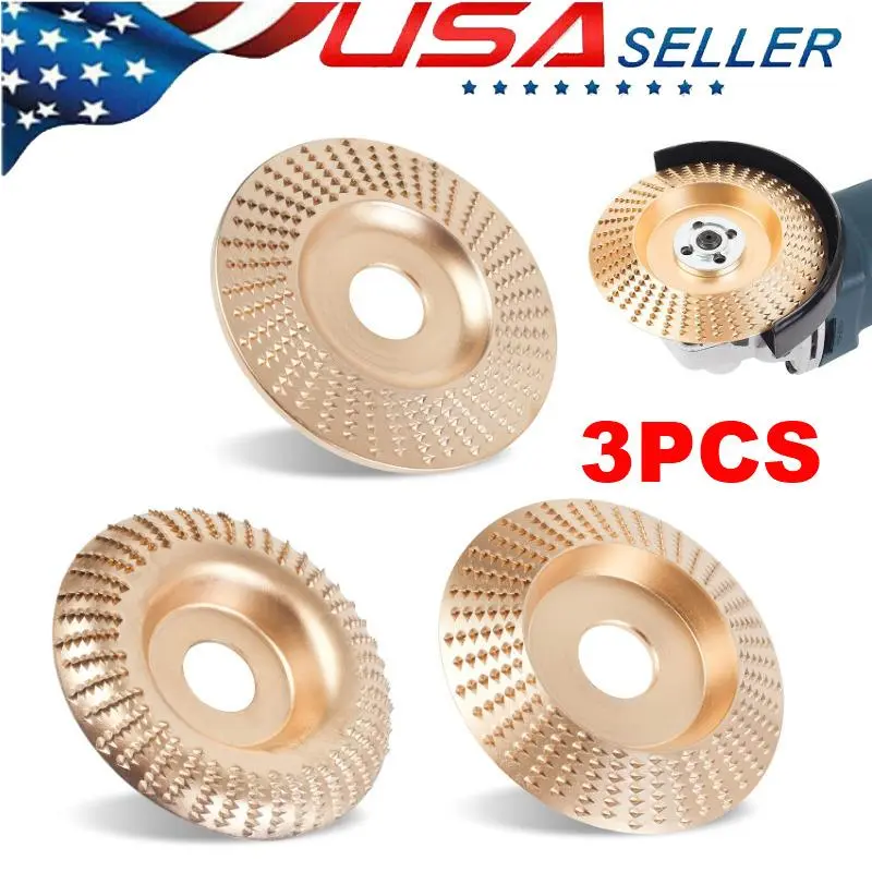 3 Pieces 4-Inch Grinding Wheels - Power Tool Accessory for Woodcarving, Crafting, Sanding, Polishing Compatible with Existing Tools, 4 Inches