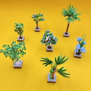 Roadside Tree Building Blocks, Mini Plant Ornaments, Road Greening Decorations, Flower and Plant Accessories, Garden Forests