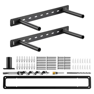 VEVOR Floating Shelf Brackets 2 Pcs, 150 lbs/68 kg Weight Capacity, 16x6.2x1.5 inch / 406.4x157.4x38.1 mm, Heavy Duty Hidden Shelf Brackets Support, Wall Mounting Invisible Floating Shelves Bracket