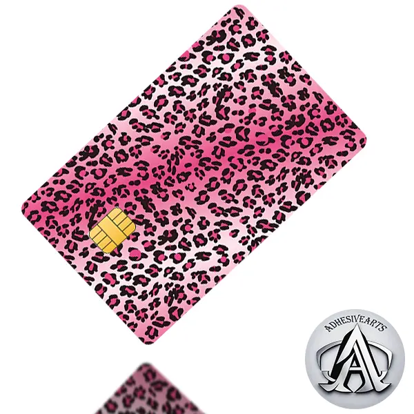 Pink Cheetah Print Debit Card Sticker/Skin - High Quality Vinyl for Customization and Personalization