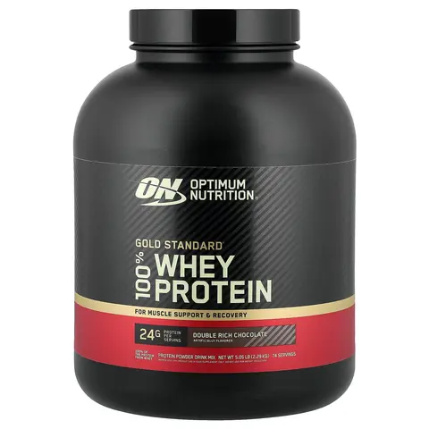 Optimum Nutrition Gold Standard® 100% Whey Protein, Double Rich Chocolate, 5.05 lb (2.29 kg)