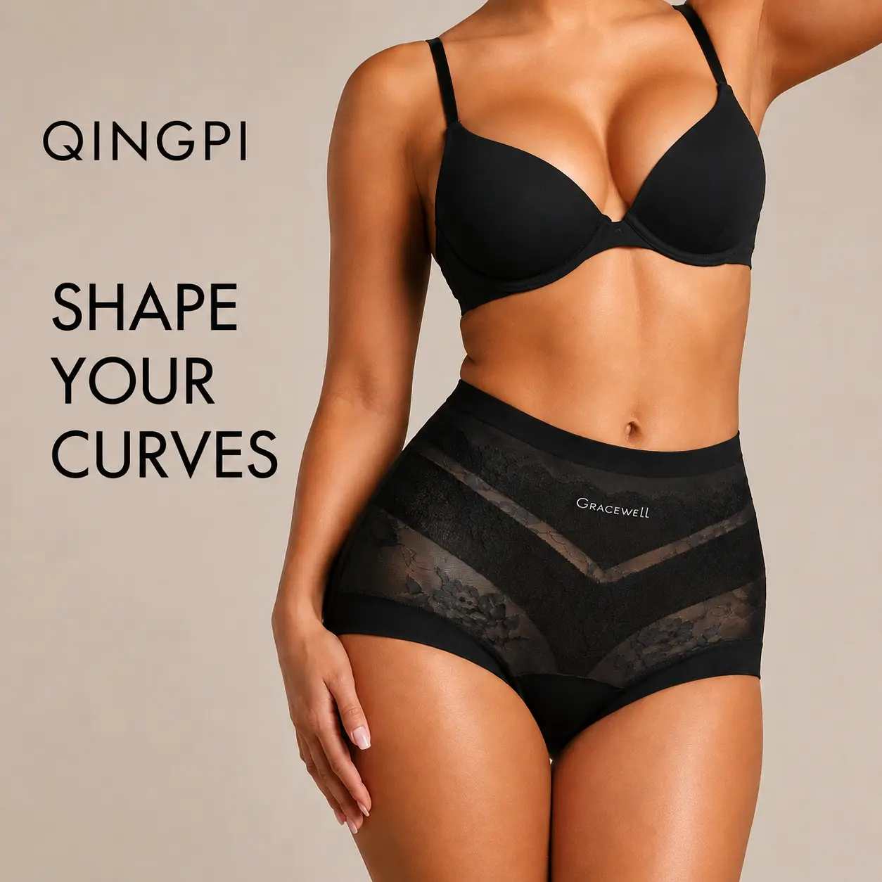 【QINGPI】 $1 High-Waist Underwear Breathable Seamless | inclusive lingerie |Tummy Control Butt Lift Panties | Soft Comfy Full Coverage | Lace Ultra-Light Stay-Put Fit | 3-6 Pack Silk shapewear for everyday Fabric Womenswear Elegance Flat