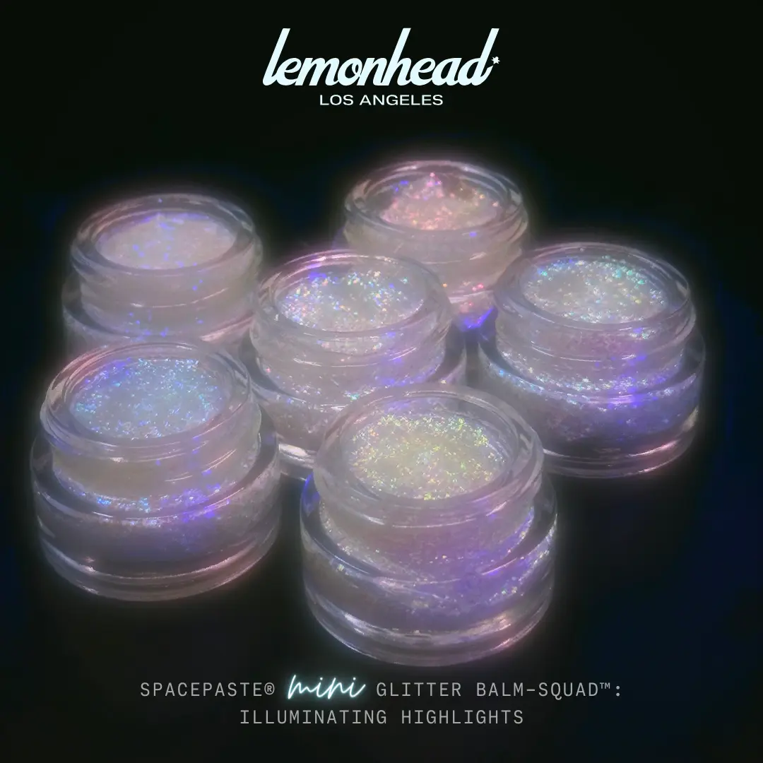 Lemonhead LA SPACEPASTE Illuminating Highlights |  6-Piece Mini Glitter Gel Makeup Collection | Best-selling Iridescent Shades that Transform Eyeshadow
