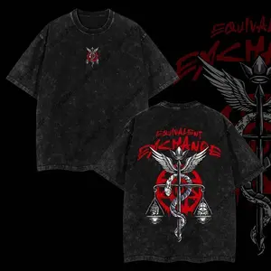 AnimeX V2 Equivalent Exchange - Fullmetal Alchemist Anime Double Printed Oversize Lightweight Acid Washed Tee, Gift For anime lover, anime merch ZUS LMB