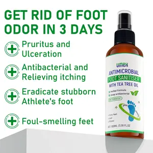 Tea Tree Foot Spray |97% Improvement in Foot Fungus & Odor | Soothes Cracked Skin | Clinically Tested | 100ml Quick-Dry Formula