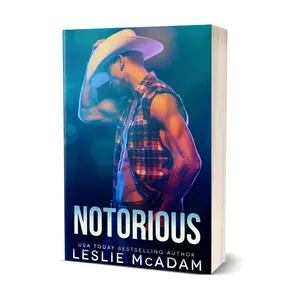 Notorious: A contemporary M/M Romance by Leslie McAdam; Paperback edition (spicy cover)