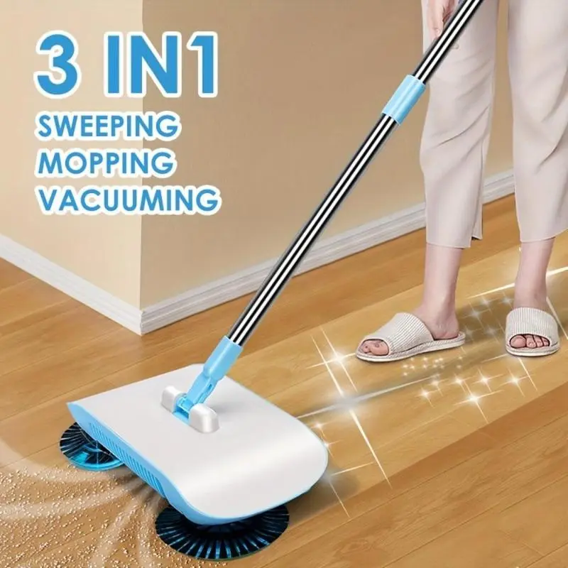 1 piece of hand-held hand-push vacuum cleaner, mop and sweeper three-in-one floor, household floor cleaning tool