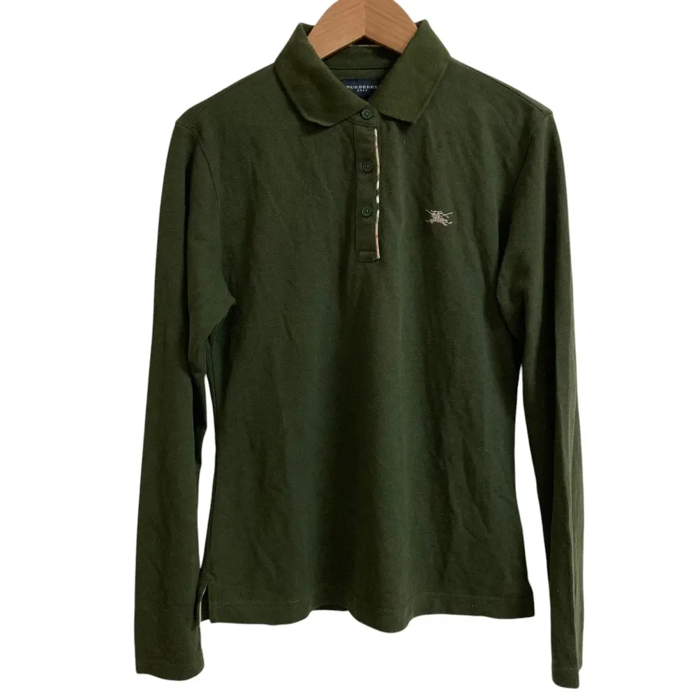 Pre-owned BURBERRY Other Small Leather Goods Golf Embroidered Long Sleeve Polo Shirt