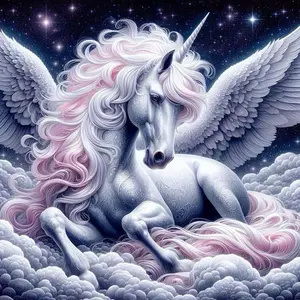 5D DIY Full Drill Diamond Painting - Diamond Painting Kit Unicorn Wings Mosaic Canvas DIY Wall Art, Home Wall Decor, Handmade Gifts, Suitable for Halloween, Christmas, Birthday, and Anniversary Gifts