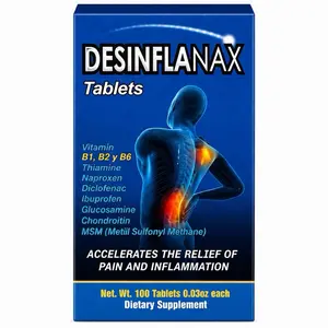 Desinflanax Tablets – Anti-Inflammatory Pain Relief Formula with B Vitamins, Joint & Muscle Support, 100 Tablets
