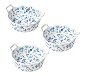 Temp-tations Set of (3) Round Nesting Mini Bakers