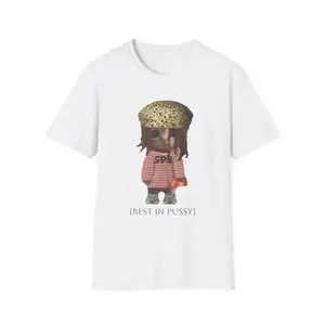 Casual Classic Cotton Short Sleeve T Shirt Featuring Che Kitty Design