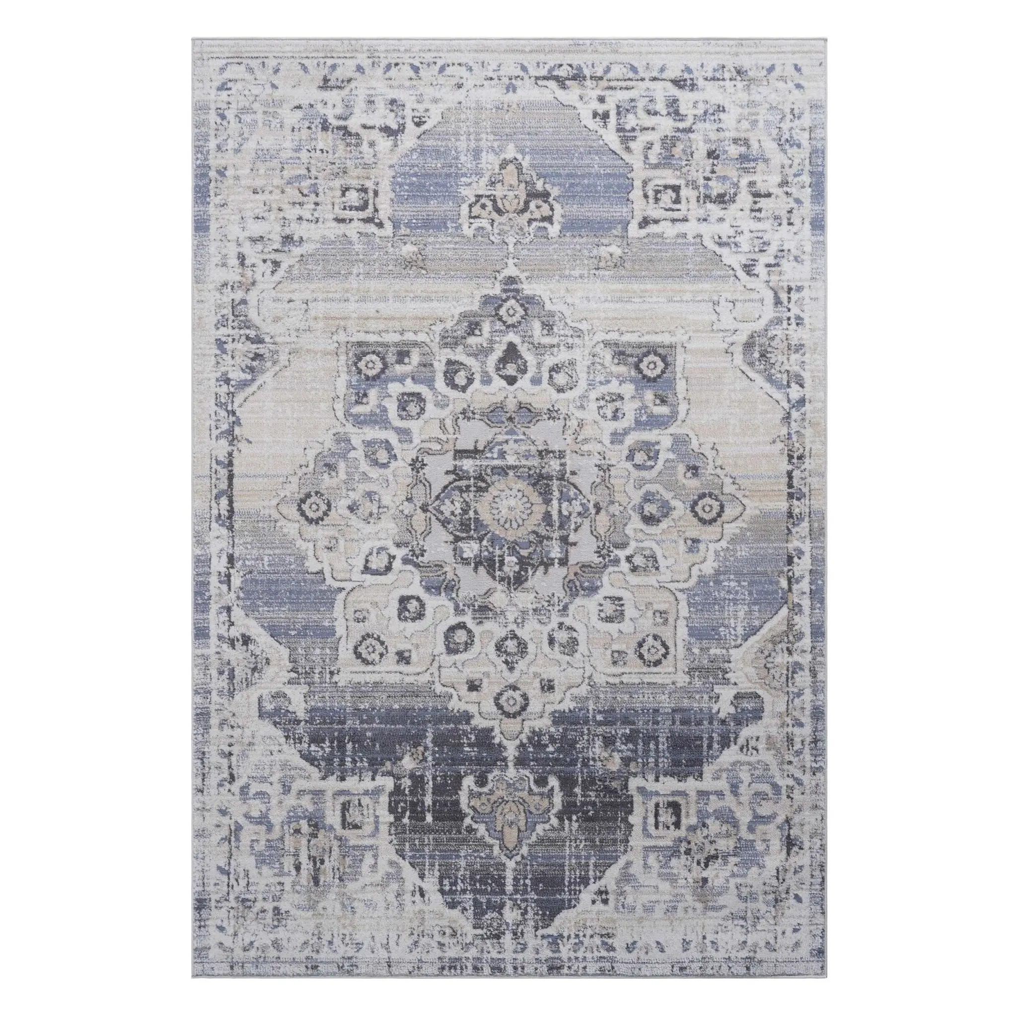 Payas Cream - Blue Rug Size 7'9'' x 10'