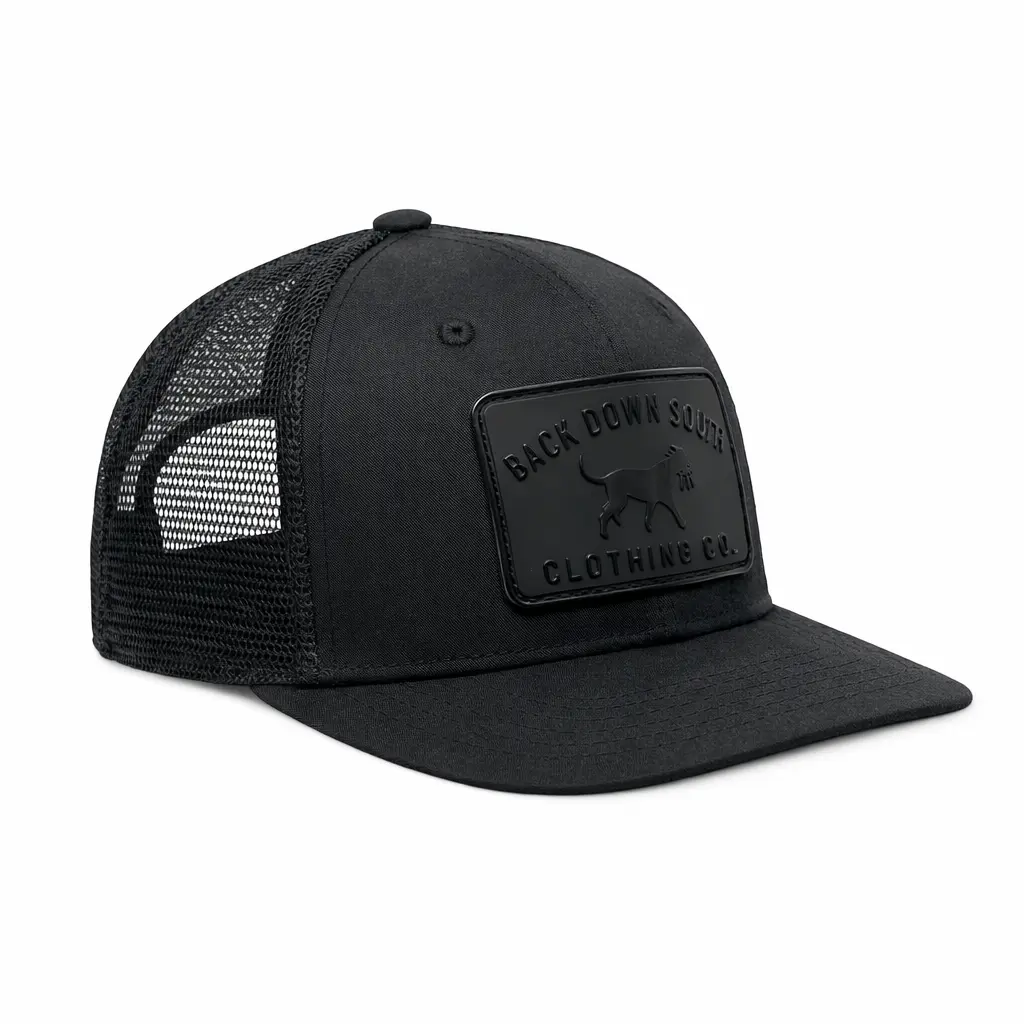 Waxed Pursuit Trucker Hat - Black Matte