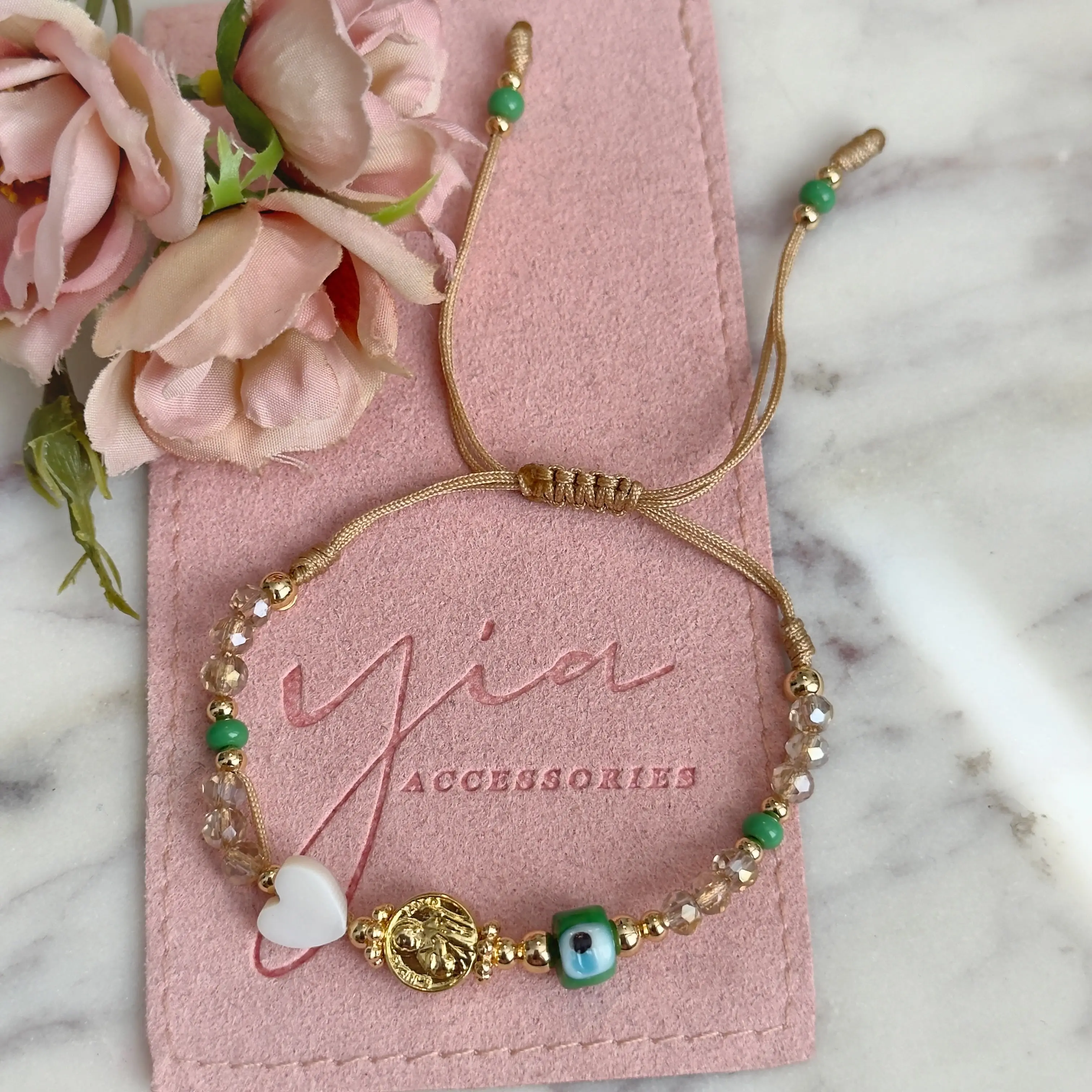Handmade Beaded San Judas Tadeo Charm Bracelet, Adjustable String Jewelry for All Occasions, San Judas Charm