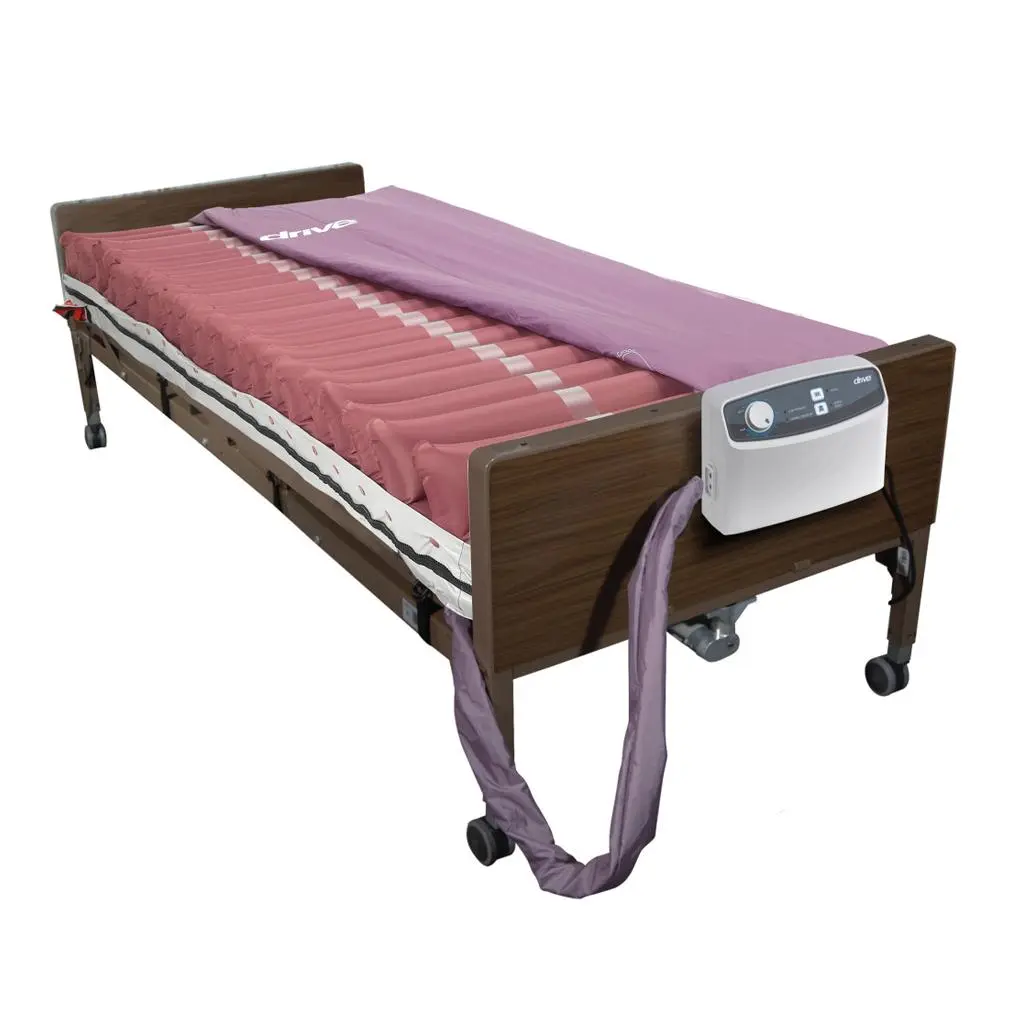 Drive DeVilbiss Healthcare 36x80x8in Med-Aire Alternating Pressure & Low Air Loss Mattress System - Single Patient Dual Therapy Solution, Removable Nylon Cover, Personalized Therapy, Audio & Visual Alarms, Durable for Pressure Ulcer Risk Patients