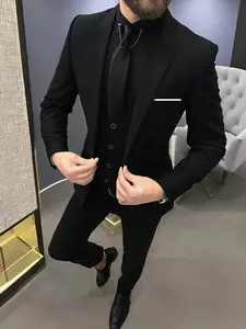 Male 3pcs Wedding Dress Suits Set Men Business Blazer Wedding Blazers Jacket Pants Vest Groomsman Wear