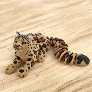 1pc of 3D Printed Snow Leopard Sculpture - Realistic Details, Movable Joints | Versatile Choice for Home and Car | Surprising Gift Applicable to Festivals Throughout the Year from Christmas to Spring Festival