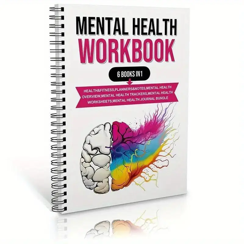 Mental Health Workbook, 1 Count Colorful Mindfulness Workbook, Managing Depression in Relationships, Addiction Recovery Strategies, Planners, Journals, Trackers