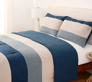 Berkshire Dylan Stripe Microfiber Comforter Set- King