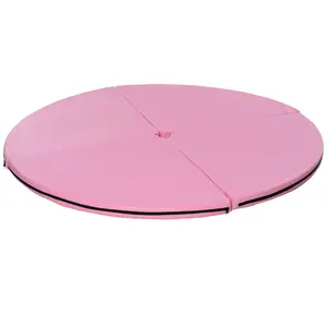 Soozier Pole Dance Mat, 2"T x 5'W Folding Pole Crash Mat for Home, Lightweight and Foldable, Pink