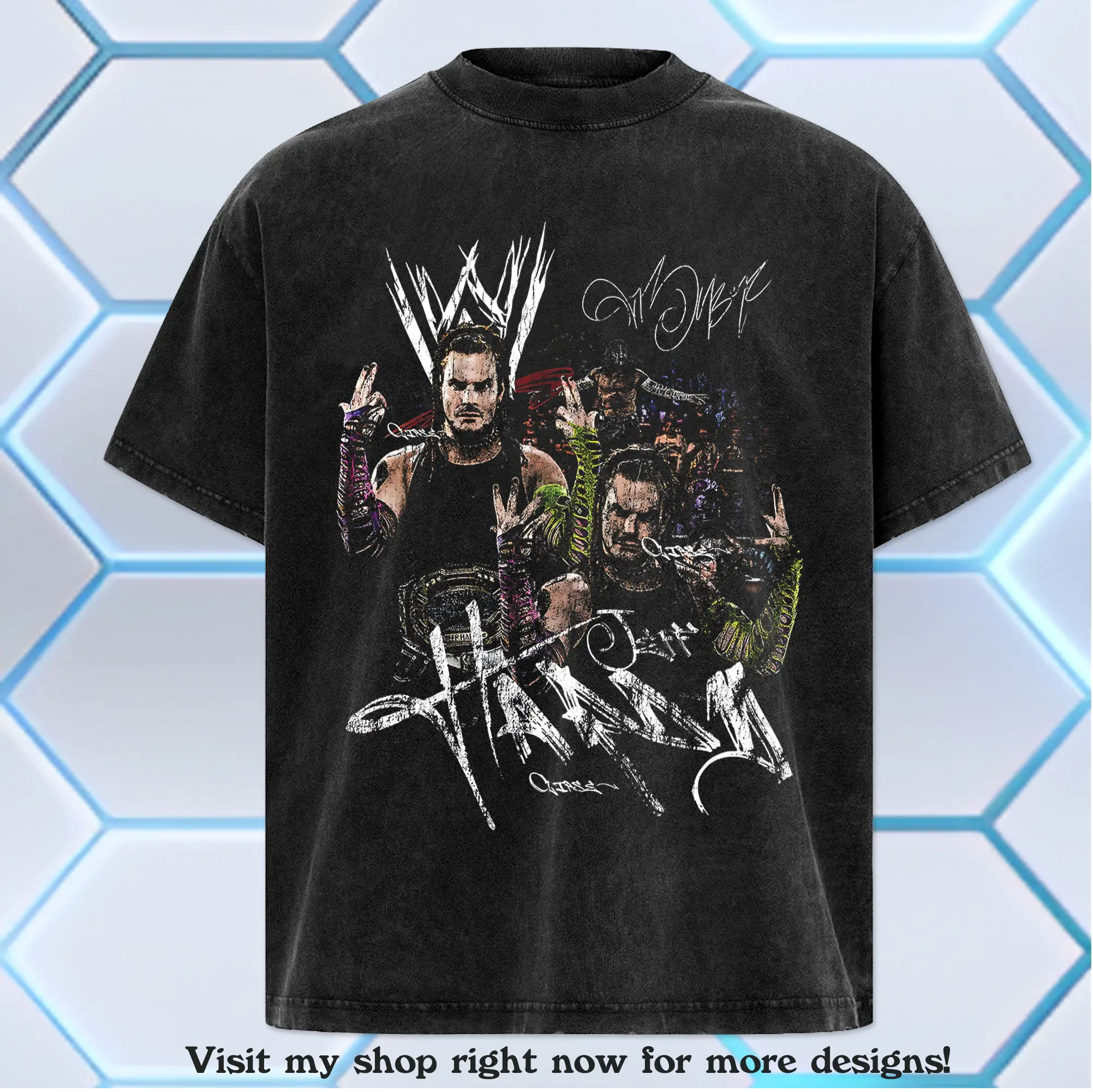 WWE 2026 - Retro Vintage Limited Edition Jeff Hardy "The Charismatic Enigma" Hoodie 100% Cotton Blend Pre-washed For Softness Classic Menswear, WWE Merch, Summer Outfits, Gift For Him Her