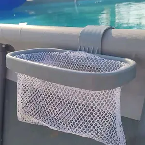Pool Accessory Basket - Soft Mesh Bag for Goggles, Diving Rings, Sunscreen, and Other Pool Accessories, Fits Large Intex Pools Snorkels