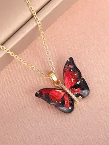 1 PC Pretty Butterfly Necklace Pendant For Women For Wedding Engagement Anniversary Party Jewelry Valentine's Day Gift
