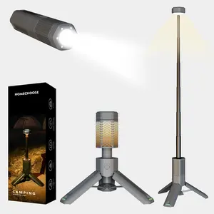 HOMECHOOSE Rechargeable LED Camping Lantern, 10500mAh Power Bank, 480LM Dimmable Portable Work Light with Telescopic Stand, Magnetic Base, SOS Mode, Waterproof for Camping, Emergency Use